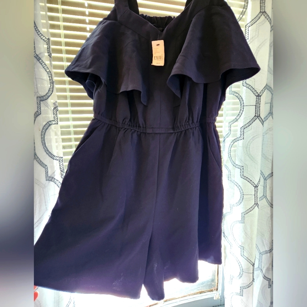 Lane Bryant Navy blue romper